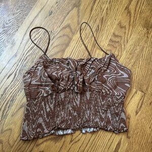 LA HEARTS (PacSun) brown patterned tank top